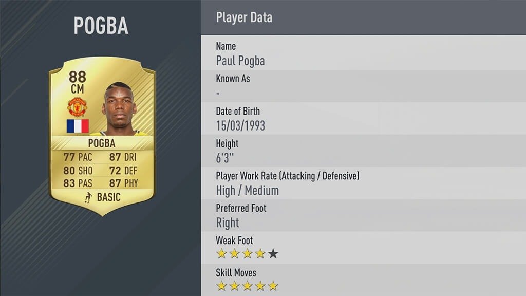 Pogba 5 stelle Skill