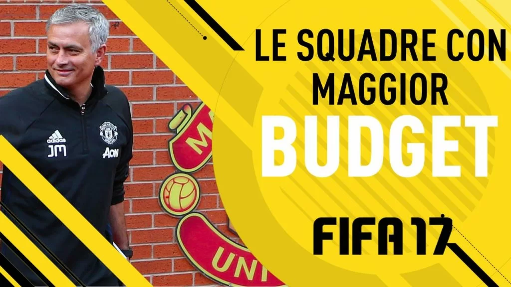 Fifa 17 Squadre con cui iniziare la carriera Maggior Budget