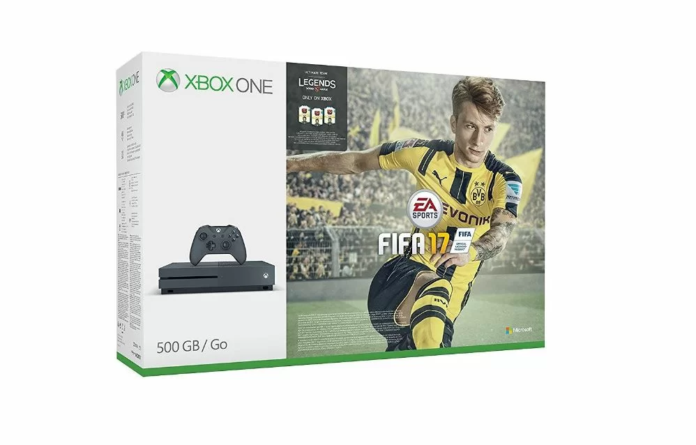 offerta Amazon Xbox S Storm Gray con Fifa 17