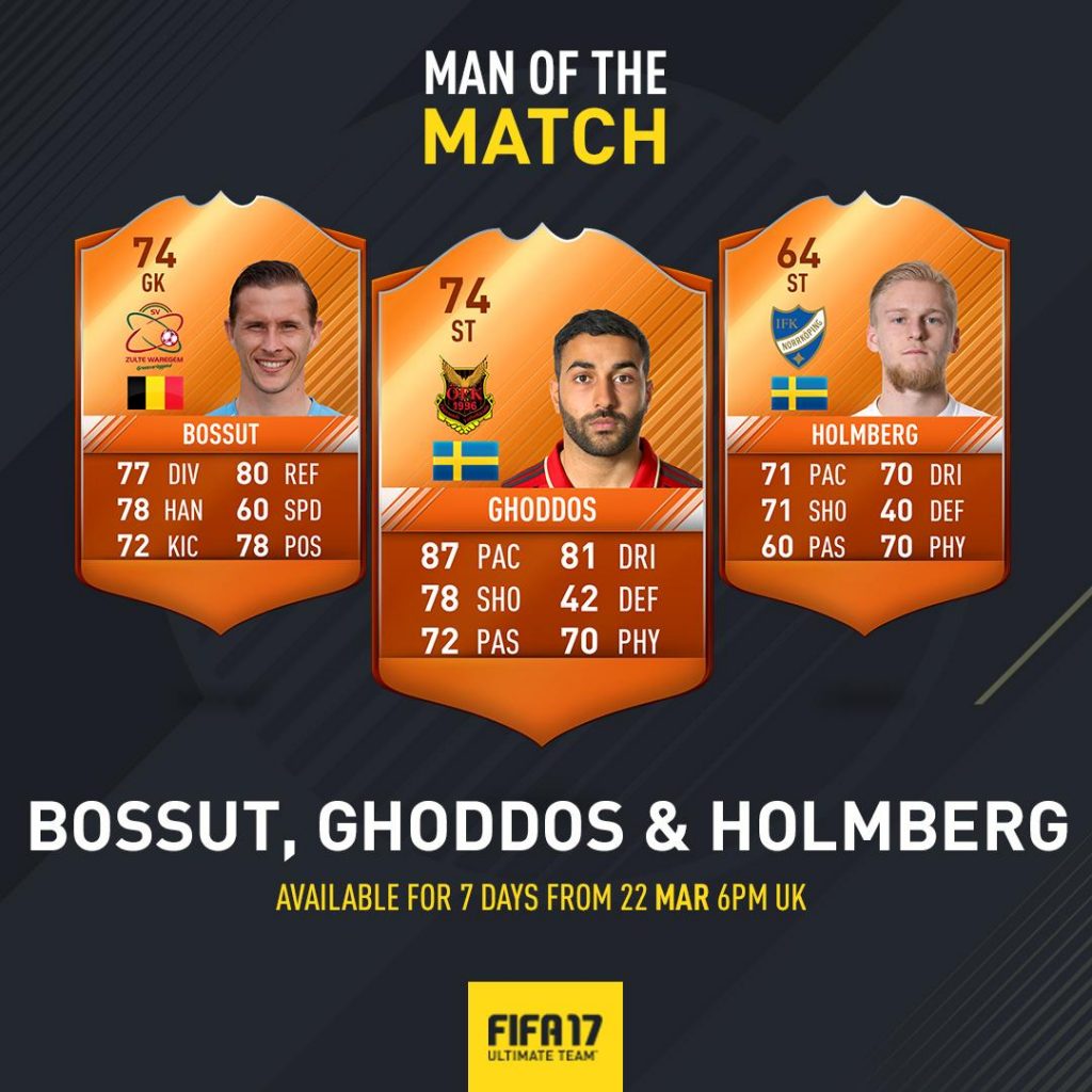 MOTM Coppa del Belgio e Coppa di Svezia