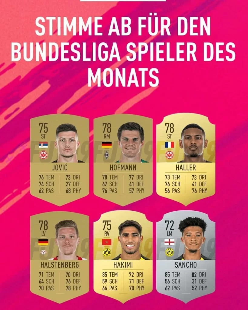 POTM Bundesliga Ottobre Candidati