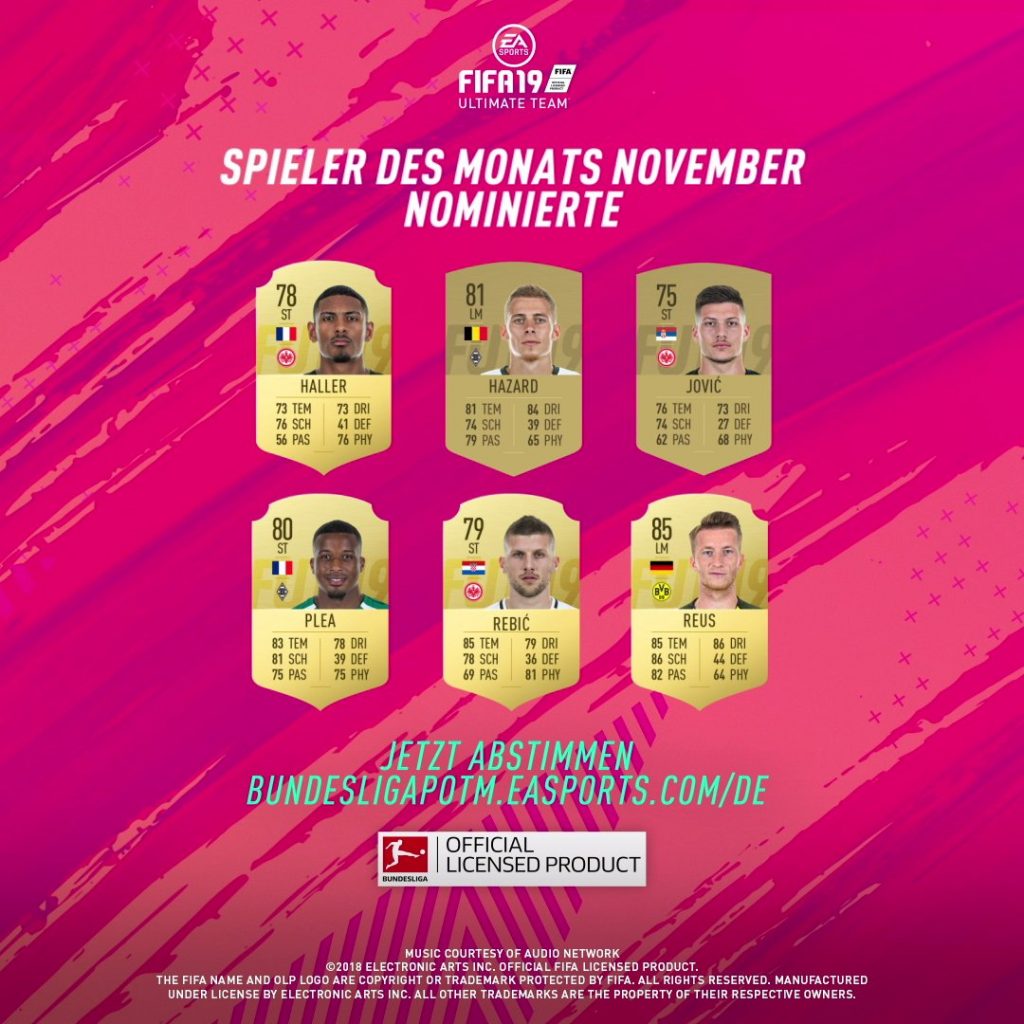 POTM Bundesliga novembre