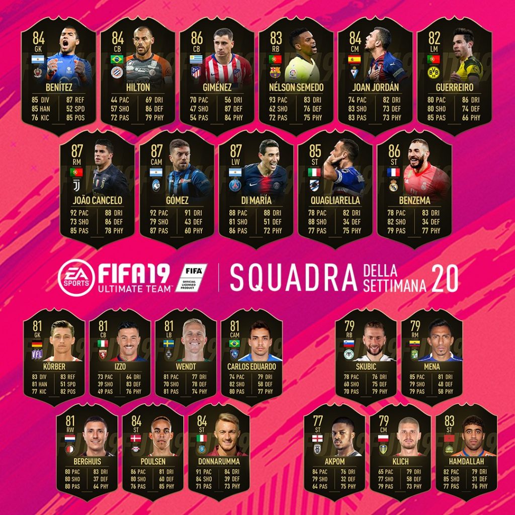 TOTW 20 FIFA 19