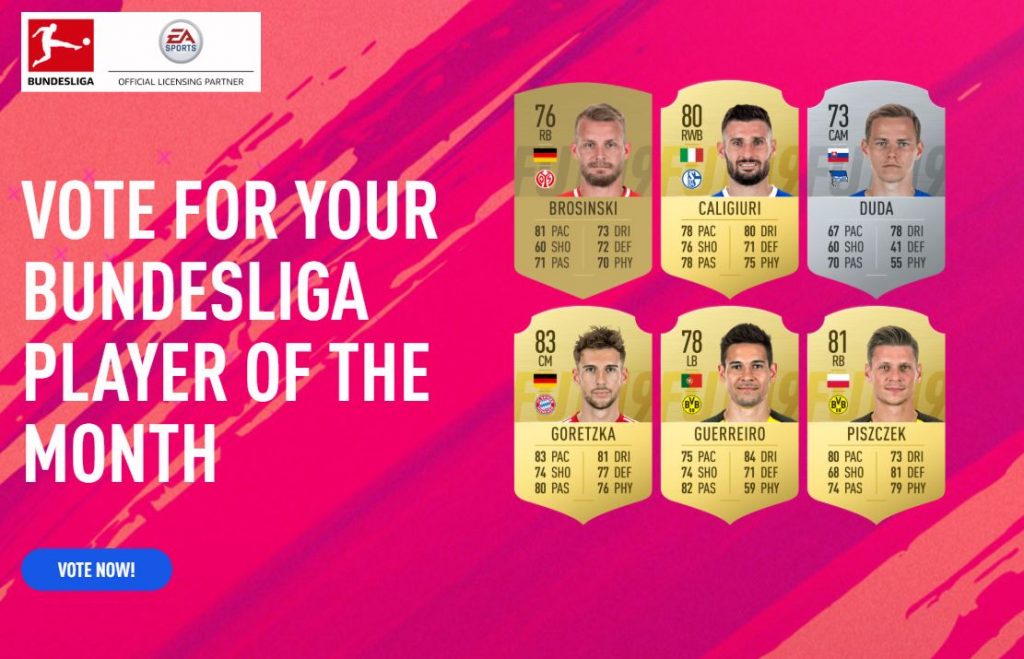 POTM Bundesliga Gennaio