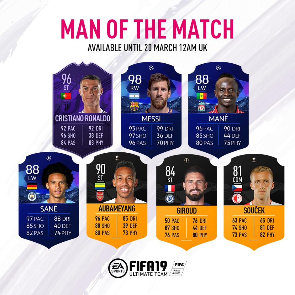 Fifa 19 MOTM 15 marzo