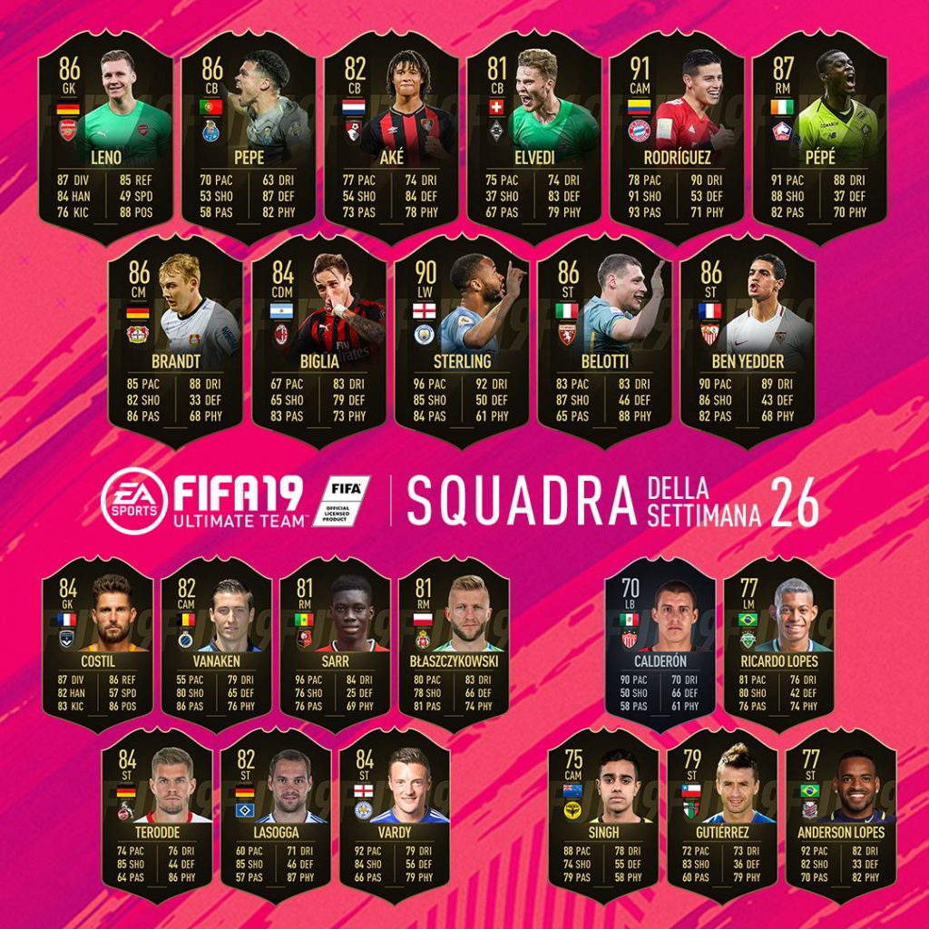 TOTW 26 FIFA 19