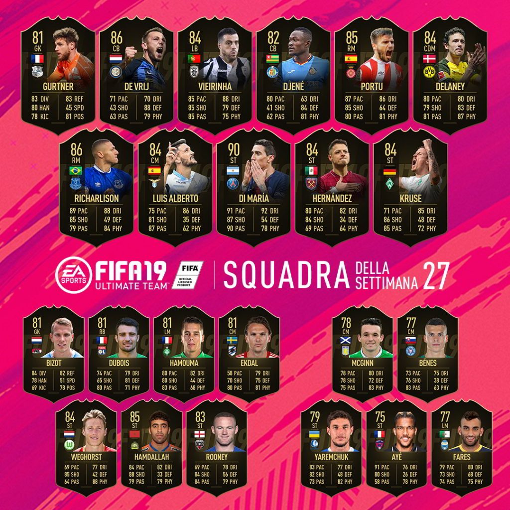 TOTW 27 Fifa 19