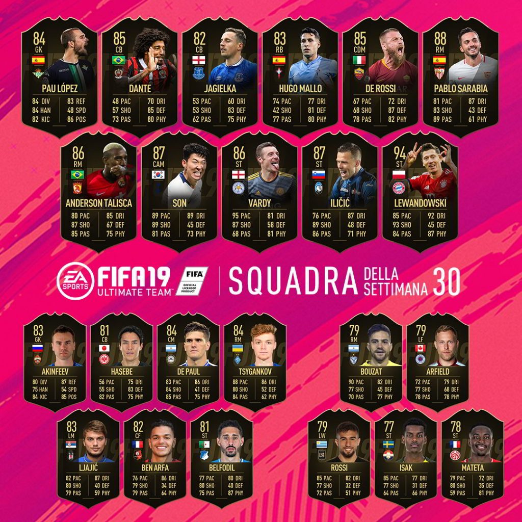 TOTW 30 FIFA 19