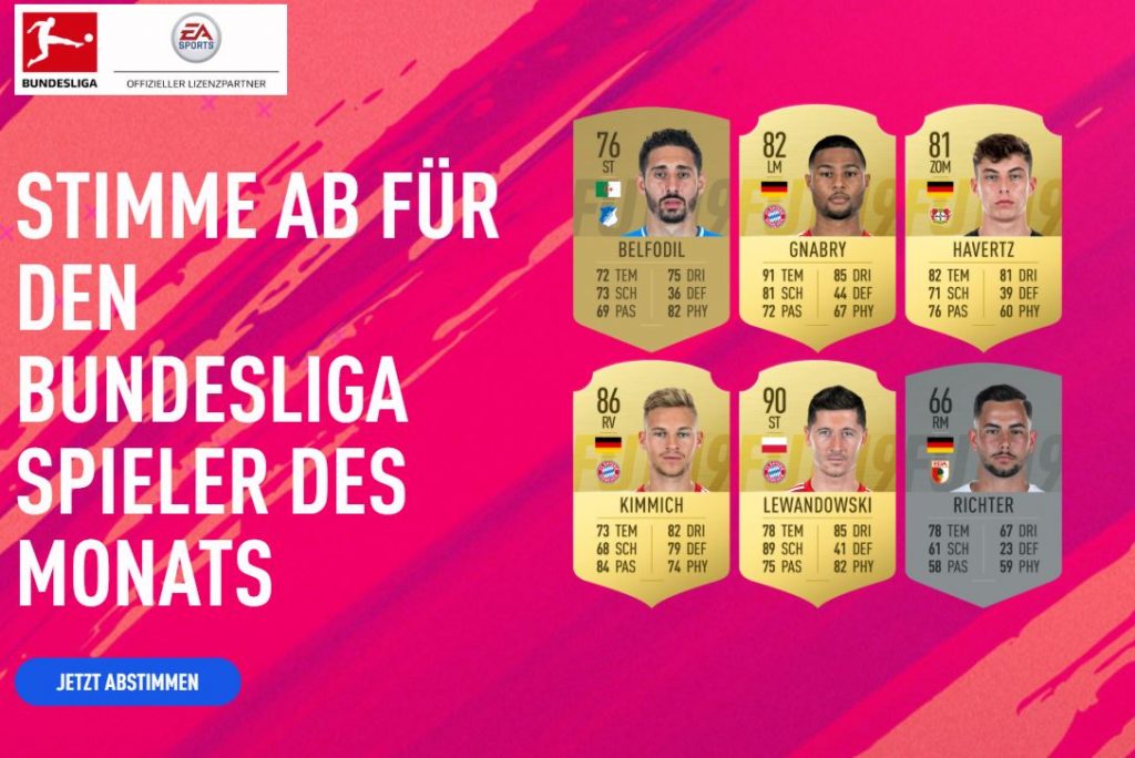 Candidati POTM Bundesliga Aprile