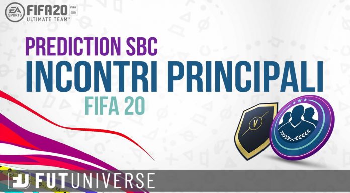 Prediction SBC Incontri Principali FIFA 20