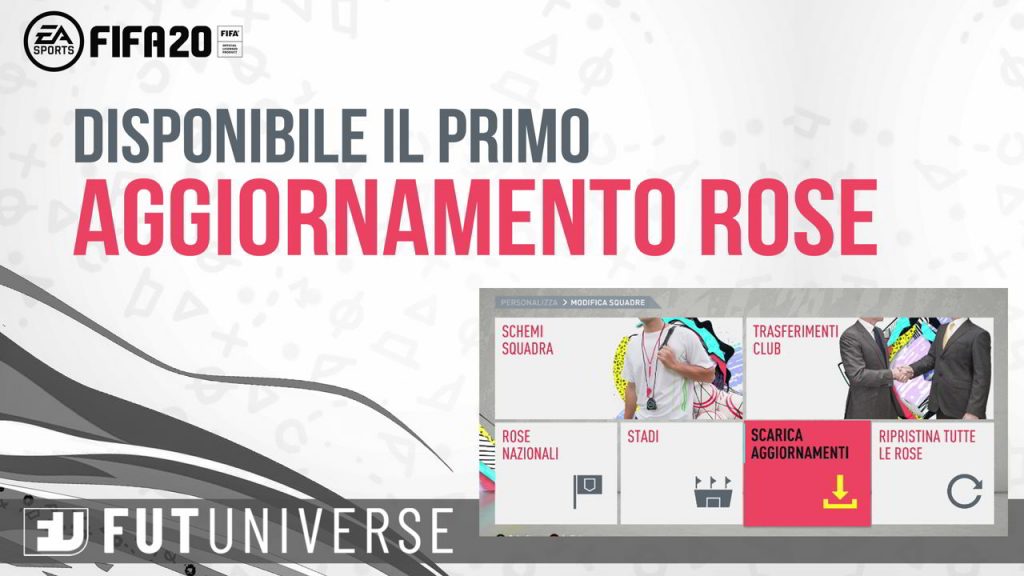 Aggiornamento Rose FIFA 20