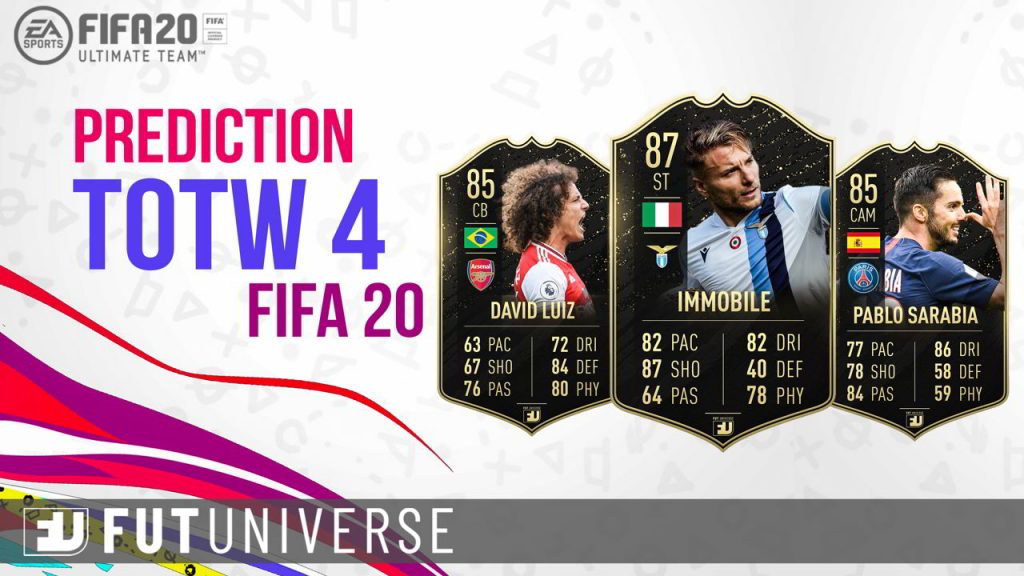 Predictions TOTW 4 FIFA 20