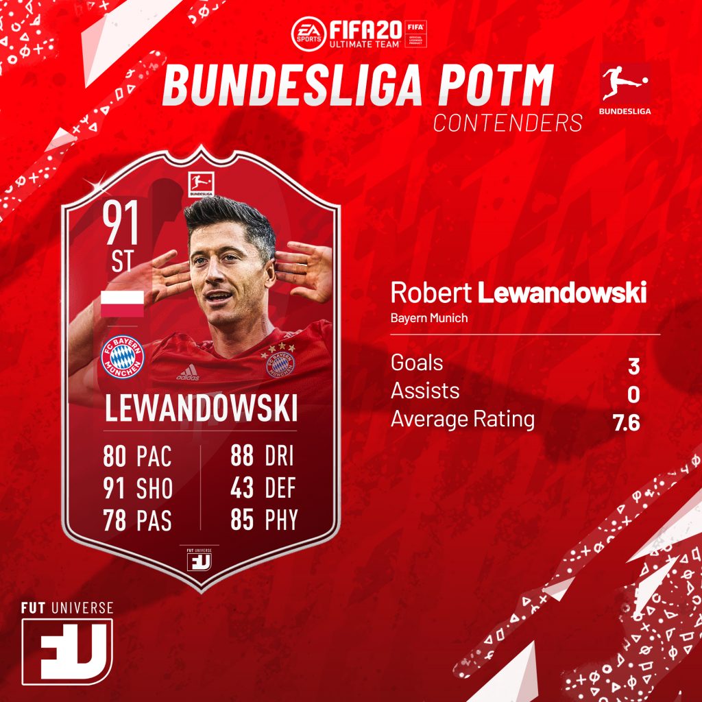 Lewandoski POTM Ottobre Bundes Prediction