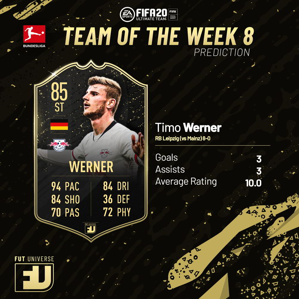 Werner TOTW 8 Prediction