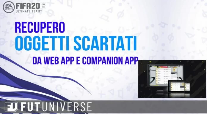 Recupero Oggetti Scartati FIFA 20 Web App e Companion App