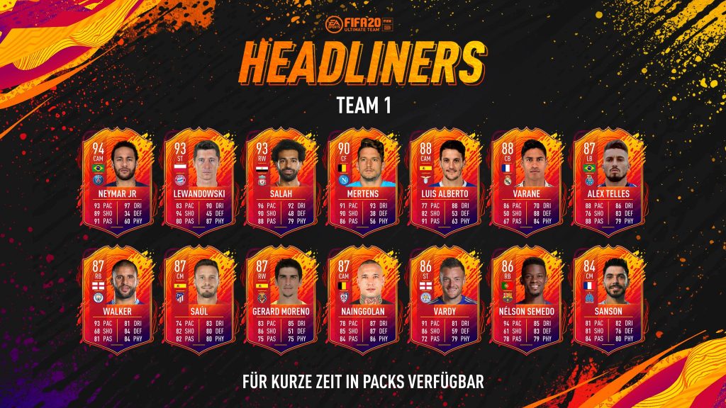 Headliners FIFA 20 Team 1