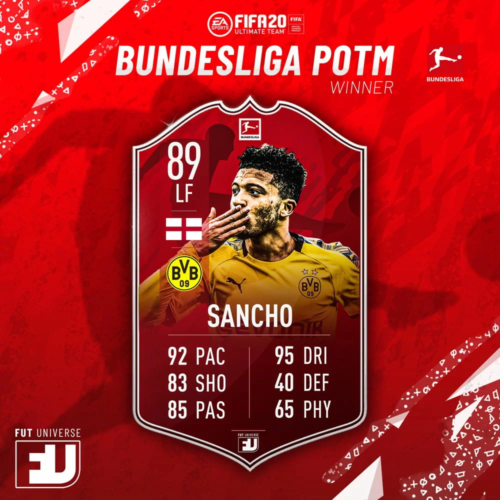 Sancho POTM Febbraio Bundesliga