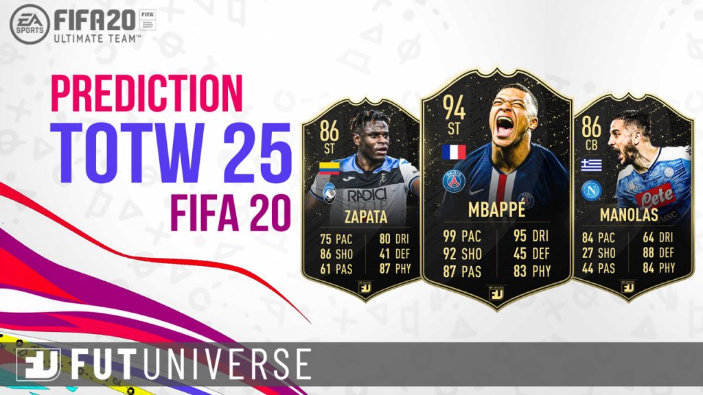 TOTW 25 Prediction FIFA 20