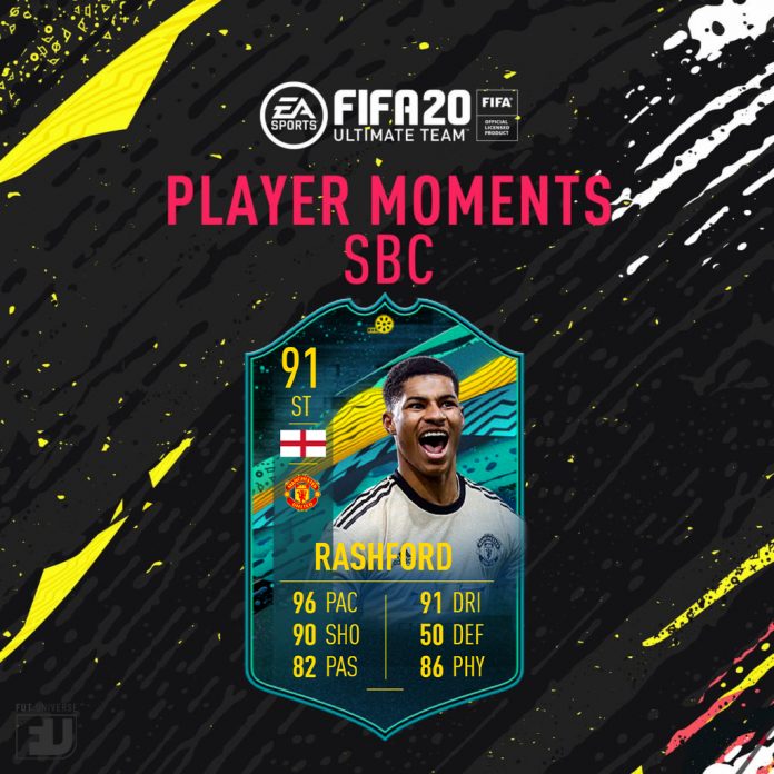 FIFA20 SBC Marcus Rashford Momenti Giocatore - Soluzioni