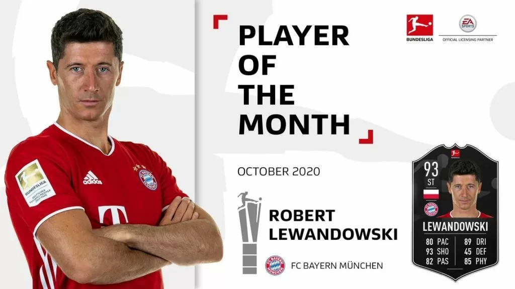 Lewandowski POTM Ottobre Bundesliga
