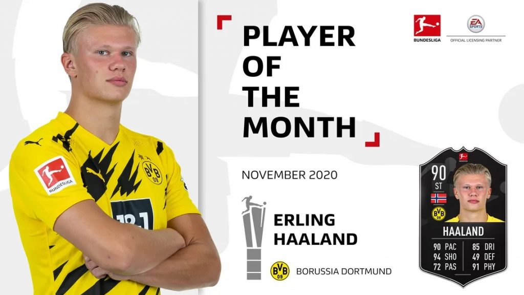 Haaland POTM novembre Bundesliga FIFA 21