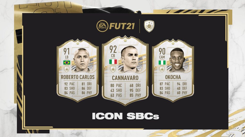 SBC Icona Cannavaro Okocha Roberto Carlos