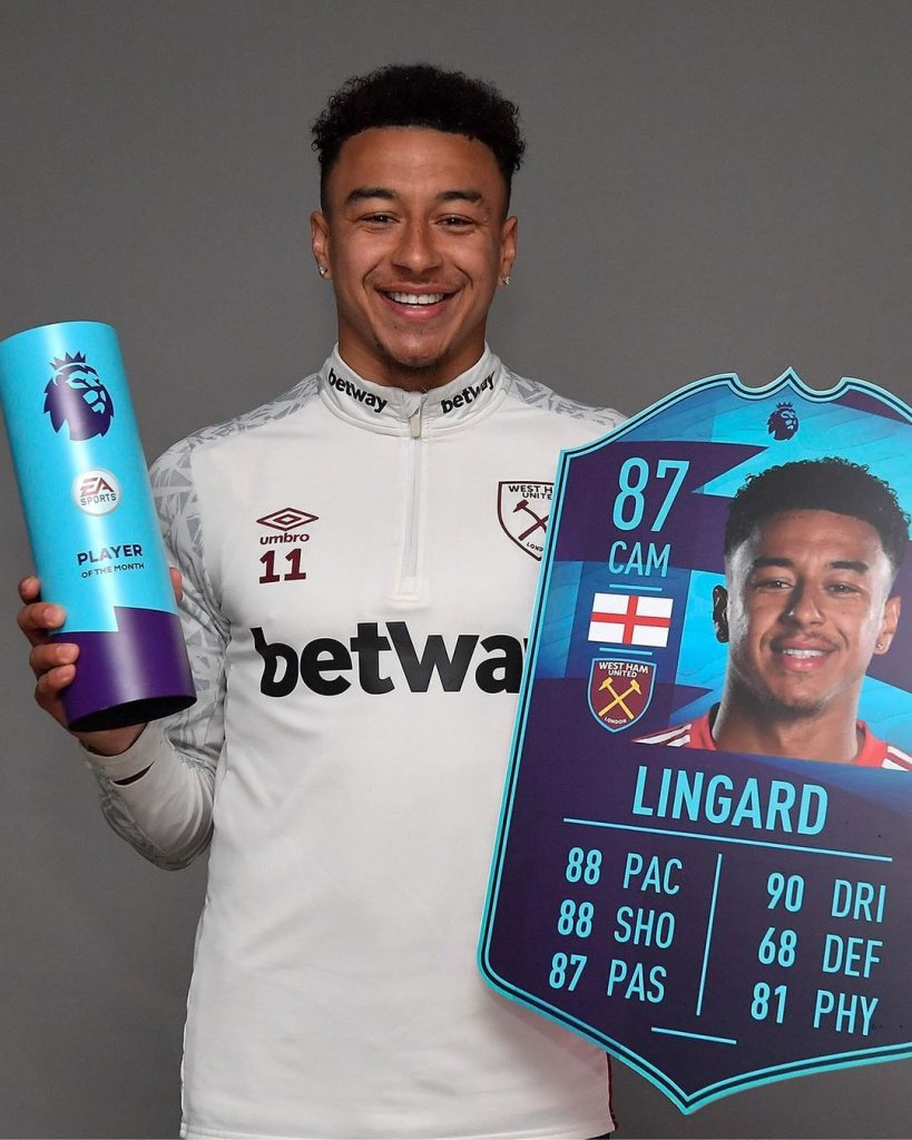 Lingard POTM Aprile PRemier League FIFA 21