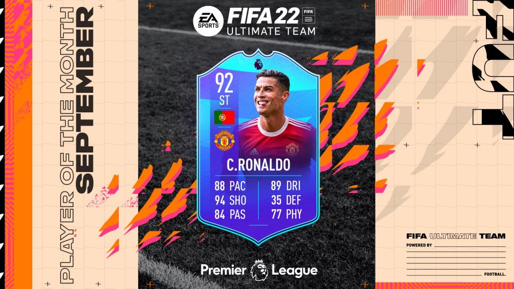 ronaldo potm settembre premier league