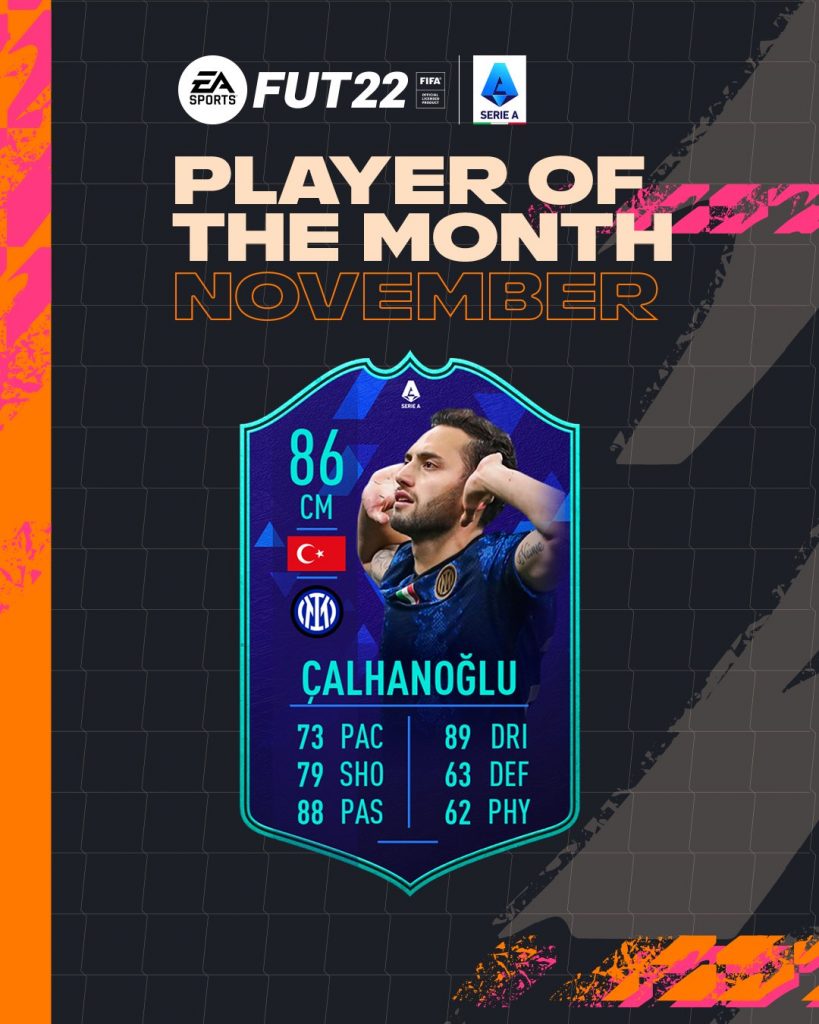 HAKAN ÇALHANOĞLU POTM Novembre Serie A