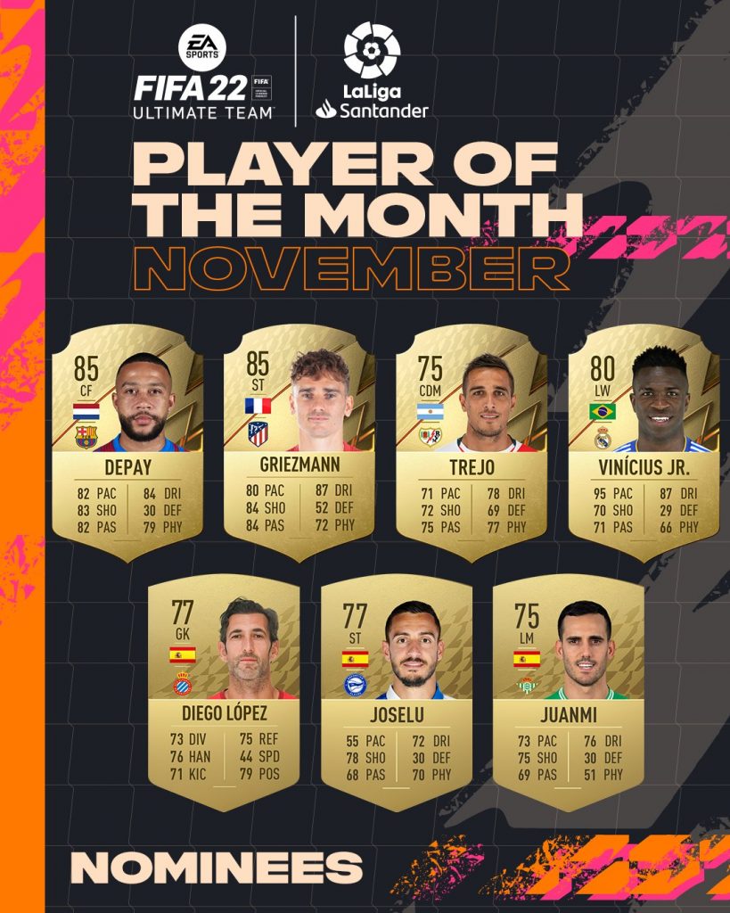 Candidati POTM novembre LaLiga