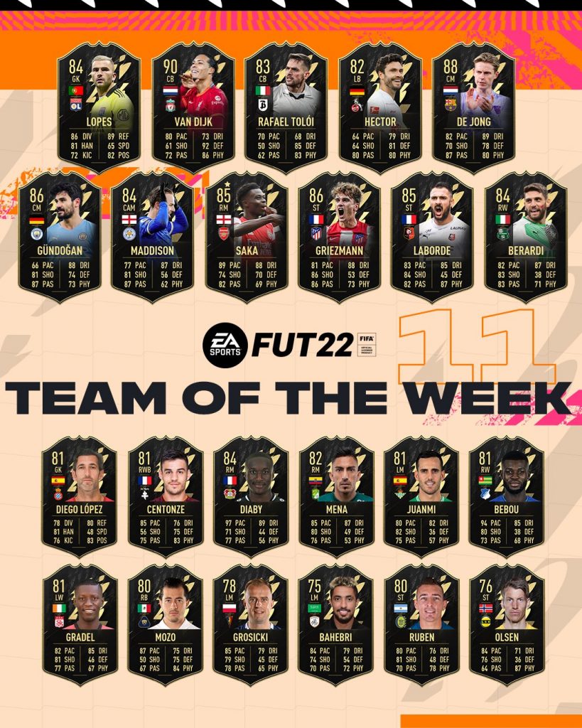 TOTW 11 FIFA 22