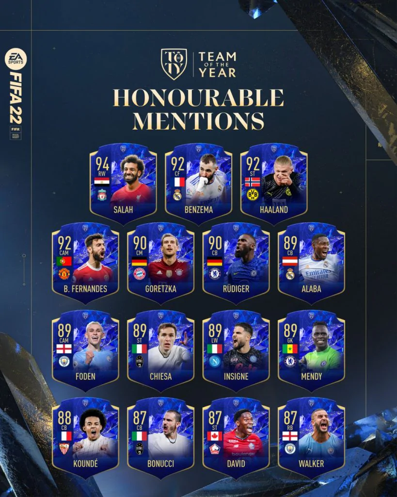 TOTY Menzione d'onore