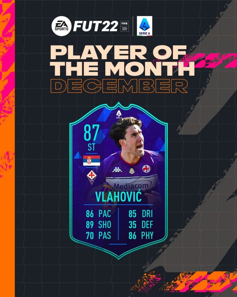 DUŠAN VLAHOVIĆ POTM di dicembre della Serie A!