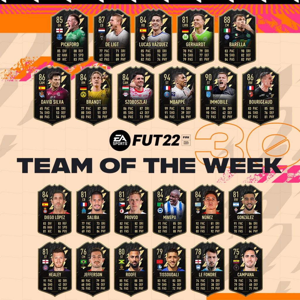 TOTW 30 FIFA 22