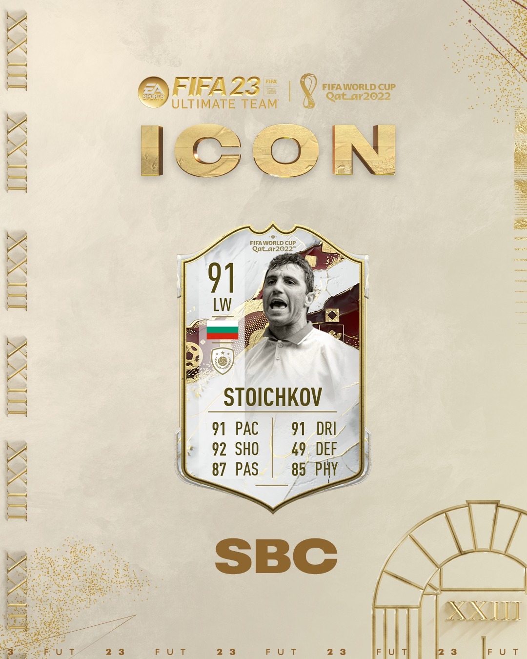 FIFA 23 Hristo Stoichkov FUT World Cup Icon SBC: How to complete