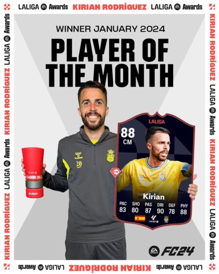 Kirian Rodríguez POTM GENNAIO LALIGA