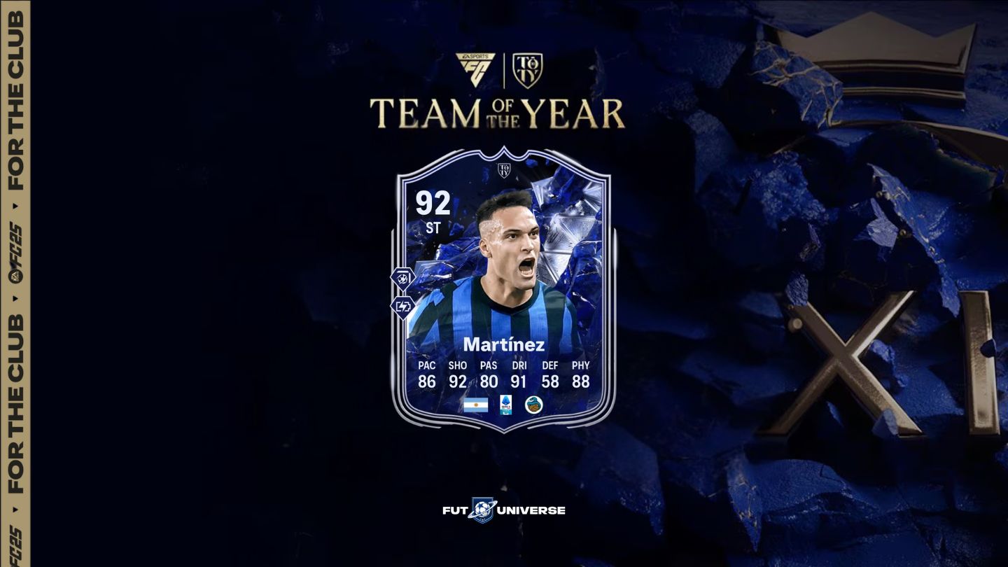 Lautaro Martínez menzione d’onore TOTY di FC 25, ecco la sua SBC