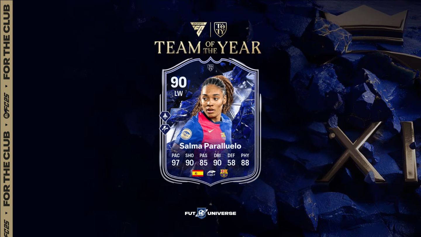 Salma Paralluelo menzione d’onore TOTY di FC 25, ecco la sua SBC