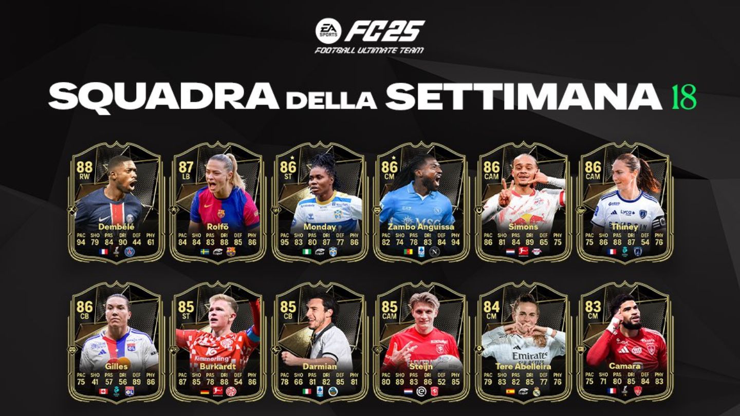 FC 25, disponibile il TOTW 18